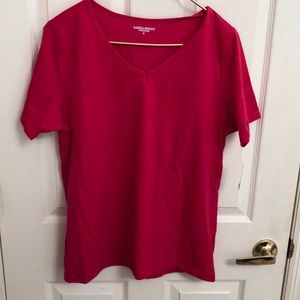 Laura Scott V Neck Short Sleeve Tee Sz Large